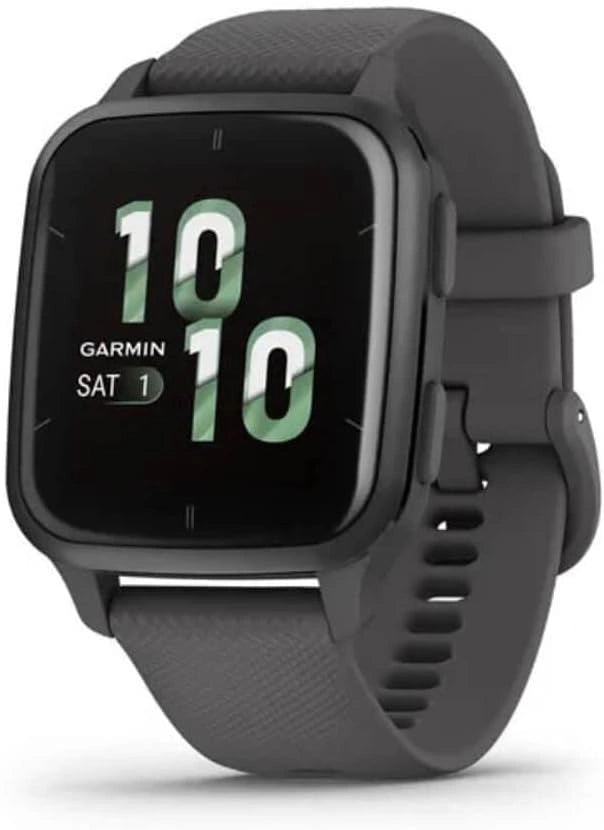 Garmin Venu Sq 2 - Montre GPS Multisports avec Écran AMOLED Gris et Bracelet Graphite - Suivi Santé Intégré - Boîtier 40 mm Noir