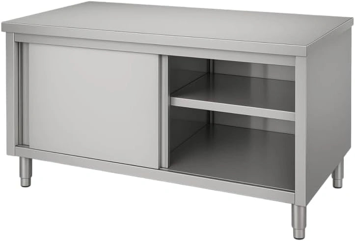 Armoire Centrale en Inox avec Portes Coulissantes 1500 x 600 mm