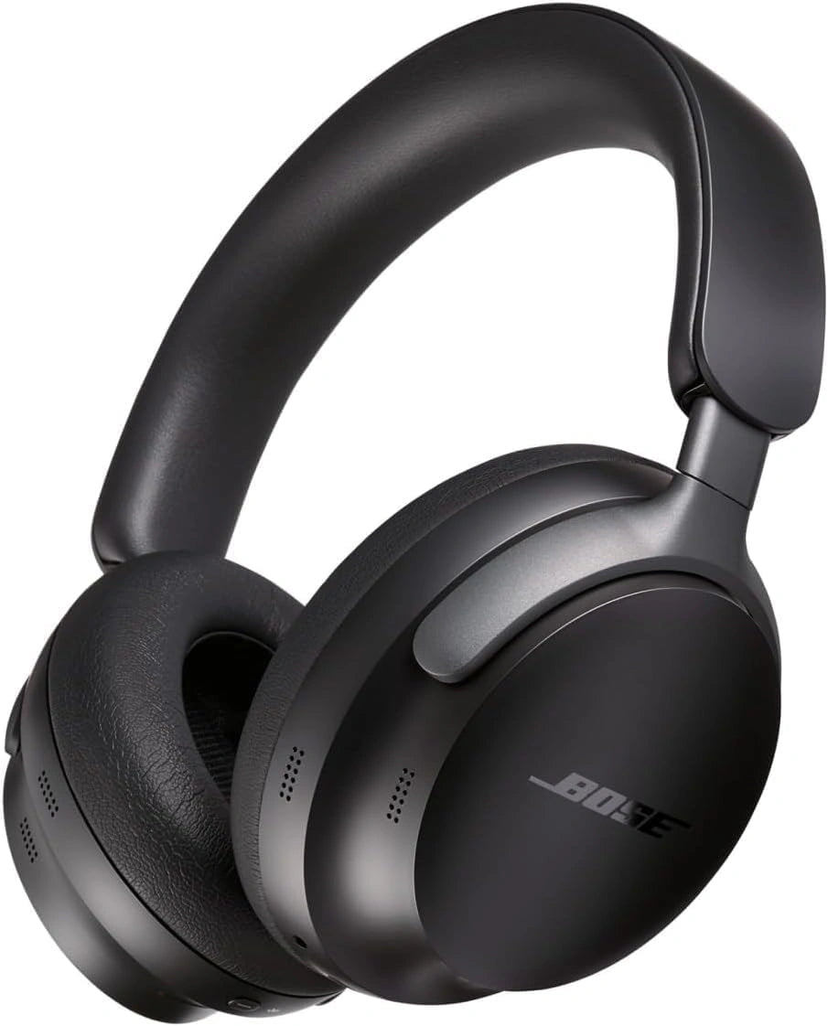 Casque Bose QuietComfort Ultra, Audio spatial sans fil avec réduction de bruit, Bluetooth, Micro intégré, Autonomie 24 heures, Noir