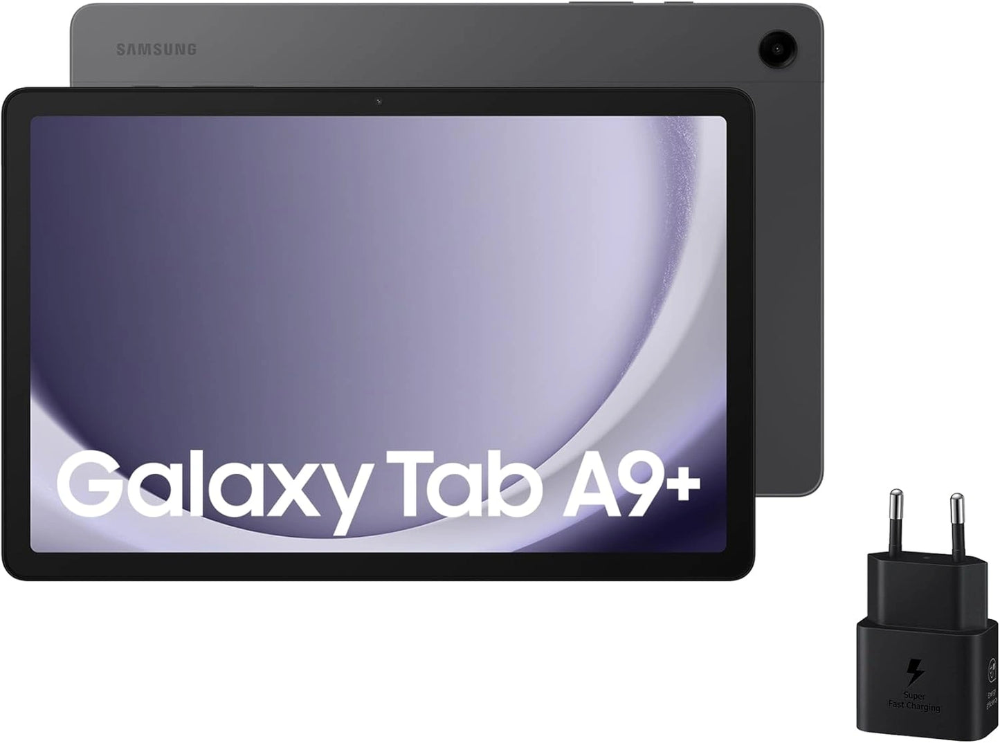 Tablette Samsung Galaxy Tab A9+ 11" 5G 128Go Anthracite, 8Go RAM, Écran 1920 x 1200, 4 Haut-parleurs, Caméras 8MP + 5MP, Android 13, DAS Tronc 1,19W/kg