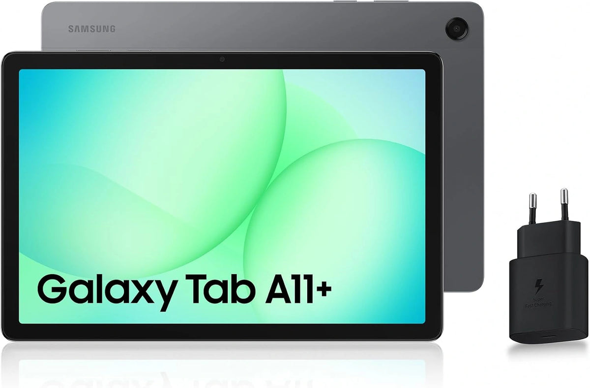 Tablette Samsung Galaxy Tab A11+ 5G 11" 128Go, Android, Écran 90Hz, 6Go RAM, 4 Haut-Parleurs, Dolby Atmos, Gris, Charge Rapide 25W