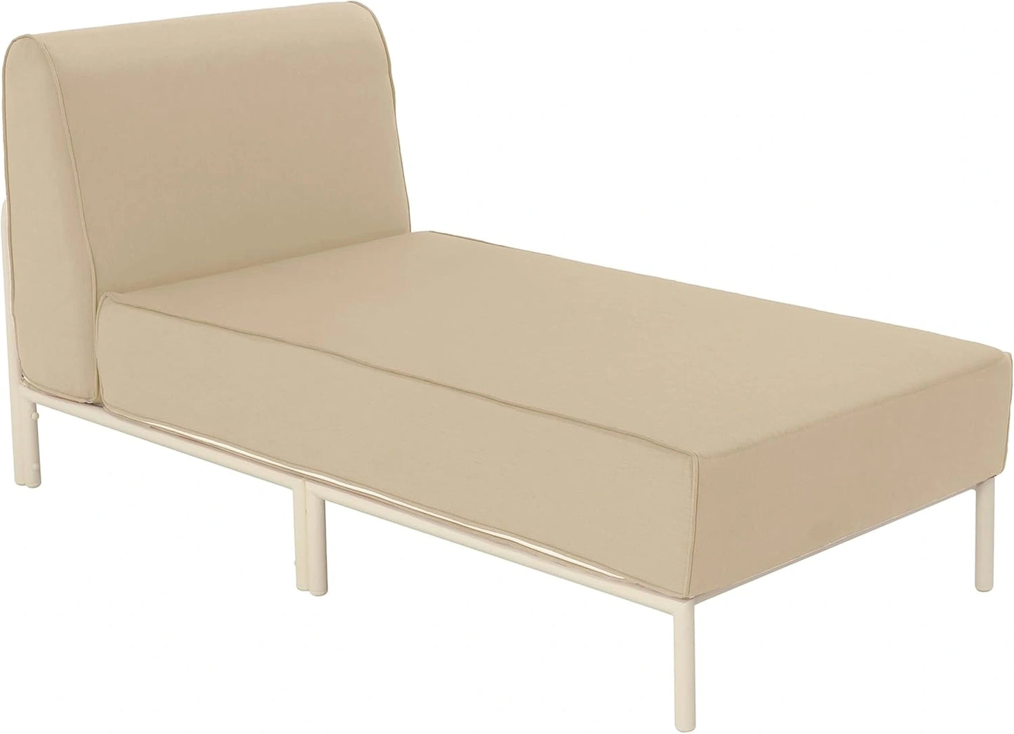 Canapé Modulable d'Extérieur en Tissu Beige pour Jardin - Oviala Patio