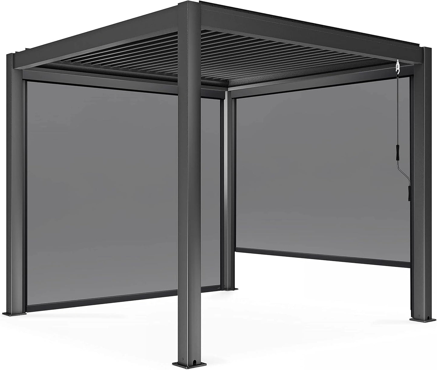 Pergola Bioclimatique Autonome Oviala avec Stores, 3x3m