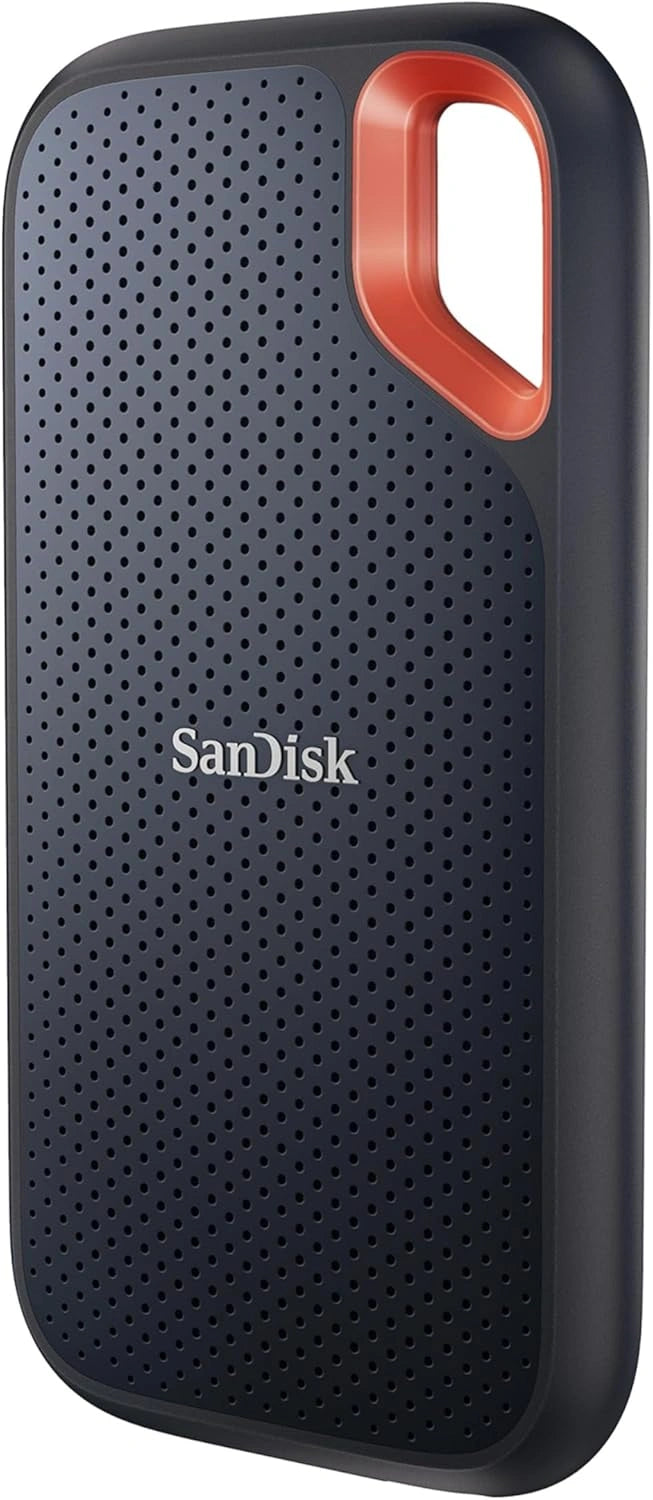 SANDISK Extreme SSD Portable 2 To - Vitesse Ultra-Rapide, USB-C, Étanche IP65, Design Compact avec Mousqueton