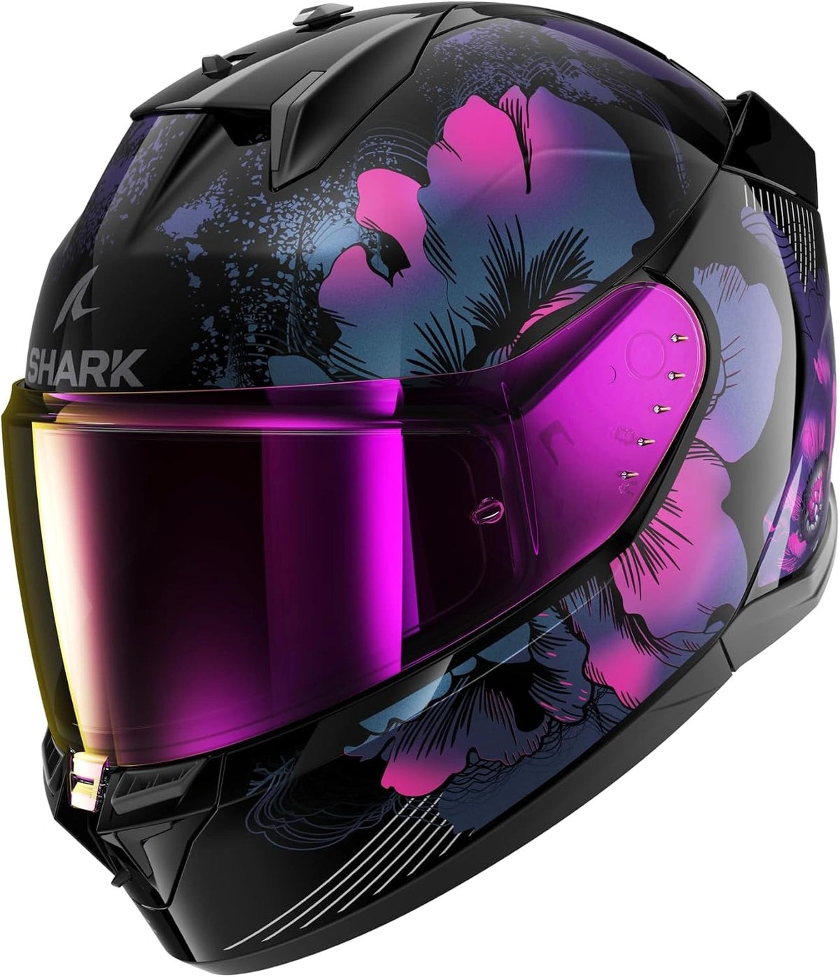 Casque Intégral Shark D-SKWAL 3 MAYFER Noir et Violet pour Moto
