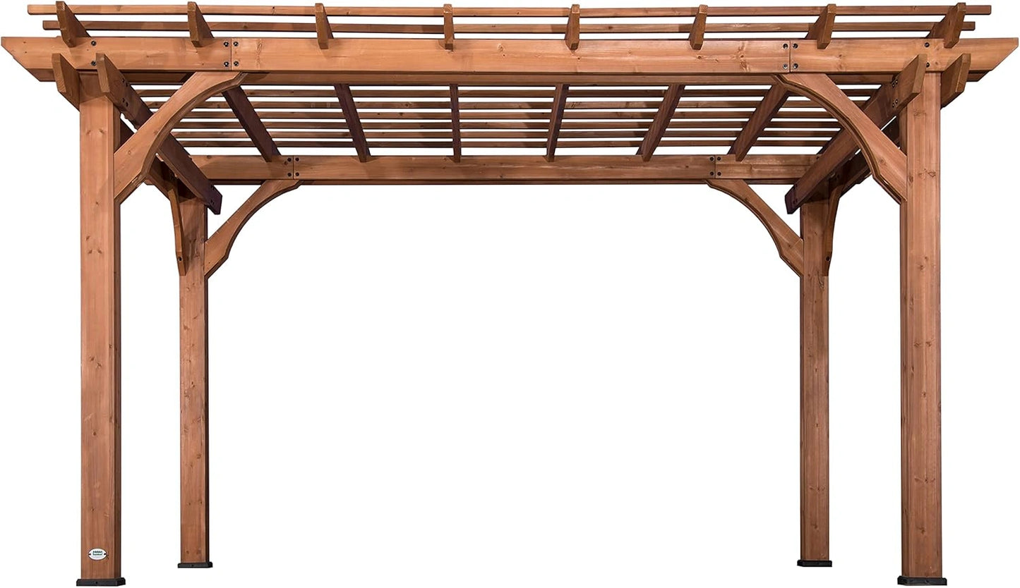 Pergola Autoportante en Bois 305x426 cm pour Jardin - Résistante aux Intempéries