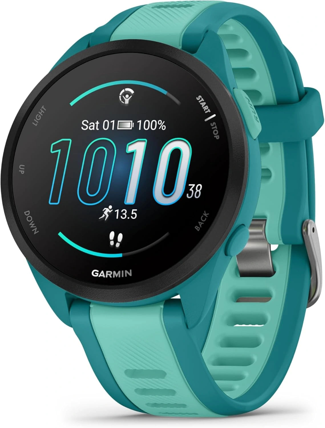 Montre GPS de Course Garmin Forerunner 165 avec Musique et Écran AMOLED - Reconditionnée - Couleur Turquoise/Bleu