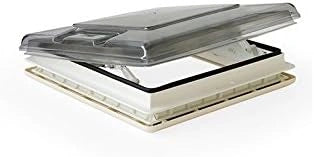 FIAMMA - Lanterneau Ventilation 50x50 Cristal avec Moustiquaire et Rideau d'Occultation pour Camping-Car