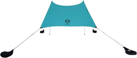 Tente de Plage Neso, Haute de 2,1 m, Taille de 2,7 m x 2,7 m, Coins Renforcés, Poche Isotherme