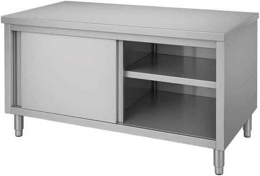 Armoire Centrale en Inox avec Portes Coulissantes 1500 x 600 mm