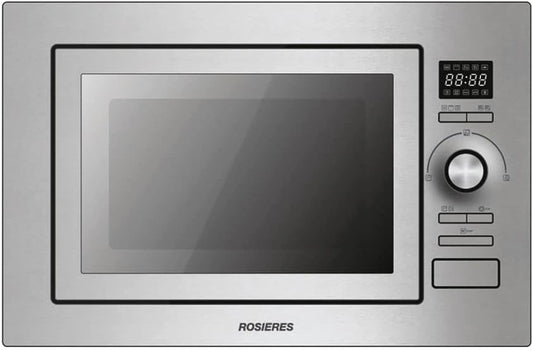 Four à Micro-Ondes Encastrable avec Grill Rosieres RMG28/1IN - 28L, 900W, Acier Inoxydable