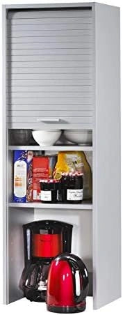 SIMMOB Armoire de Cuisine en Aluminium avec Rideau et Étagères