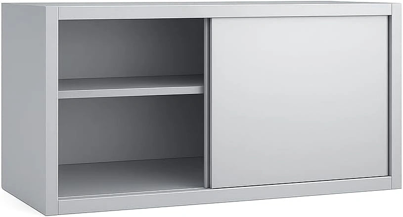 Armoire Murale Professionnelle en INOX avec Portes Coulissantes – 1200 x 400 x 600 mm