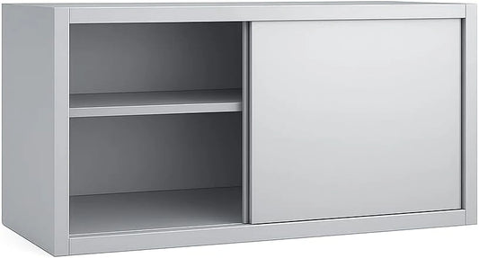 Armoire Murale Professionnelle en INOX avec Portes Coulissantes – 1200 x 400 x 600 mm