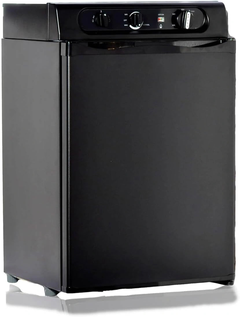 Réfrigérateur Trivalent 60L, 12V/220V/Gaz, Silencieux pour Camping-car et Caravane, Couleur Noire