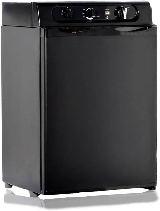 Réfrigérateur Trivalent 60L, 12V/220V/Gaz, Silencieux pour Camping-car et Caravane, Couleur Noire