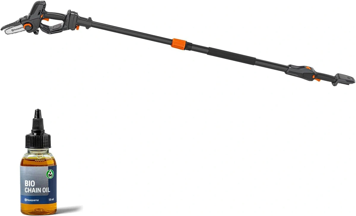 Scie à Chaîne Électrique Husqvarna Aspire P5 avec Élagueur Télescopique P4A - Haute Performance pour Branches jusqu'à 75 mm (Batterie et Chargeur Non Inclus)