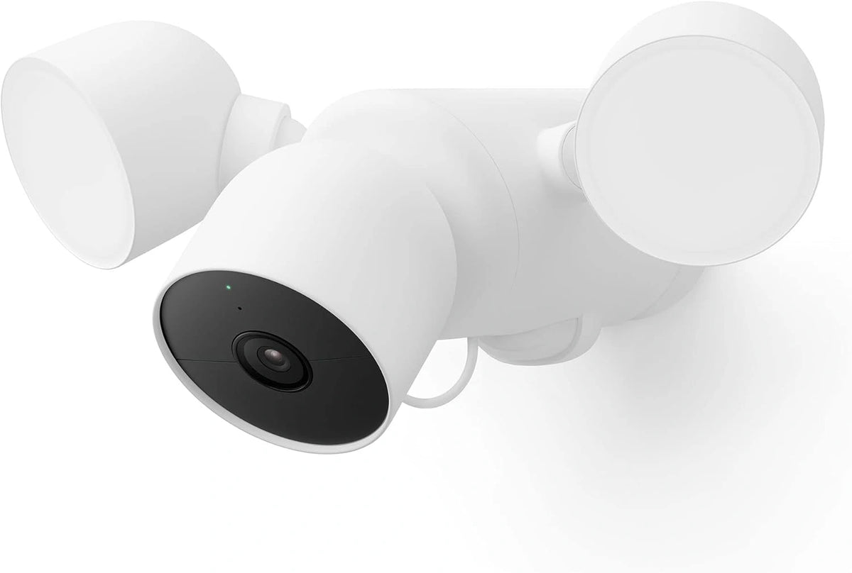 Caméra de Sécurité Extérieure Google Nest avec Projecteur 1080p, Filaire