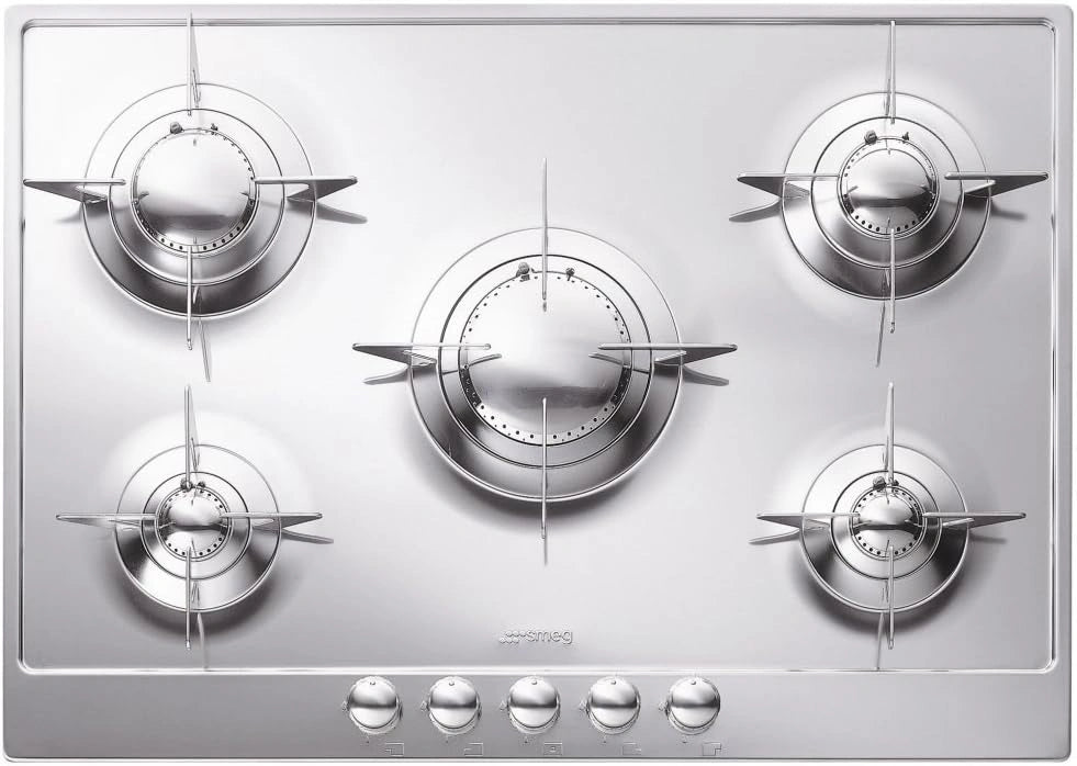 Plaque de Cuisson à Gaz SMEG P705ES, 5 Feux, Inox