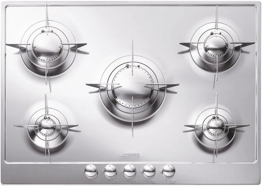 Plaque de Cuisson à Gaz SMEG P705ES, 5 Feux, Inox