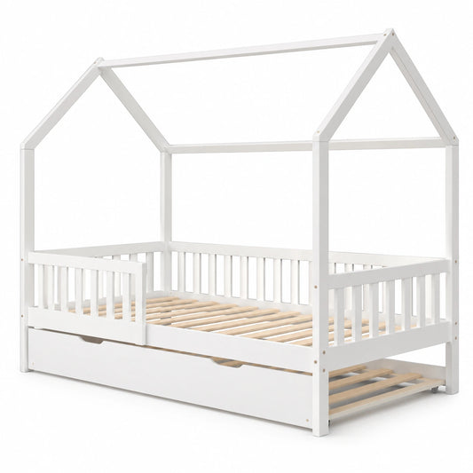 lit-cabane-blanc-avec-sommier-et-lit-gigogne-190x90-cm-aikcrc7068rf
