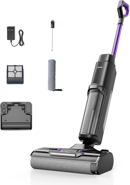 Redkey W15 Aspirateur Balai 3 en 1 sans Fil, 26000 Pa, Aspiration et Lavage, Longue Autonomie, Écran LED, Auto-Nettoyant