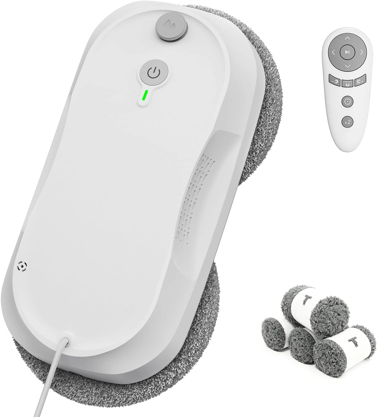 Robot laveur de vitres KKI, nettoyage intelligent avec pulvérisation automatique et détection de bords, puissance 3 200 Pa, télécommande incluse