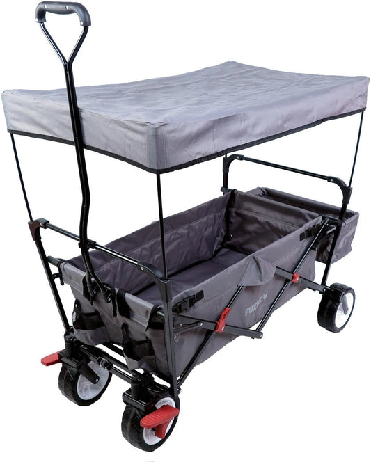 Chariot Pliable Fuxtec Gris 75kg pour Enfants et Loisirs