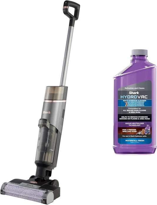 Aspirateur sans fil Shark HydroVac pour sols durs, brosse antimicrobienne et solution multi-surfaces, auto-nettoyant et désodorisant