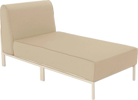 Canapé Modulable d'Extérieur en Tissu Beige pour Jardin - Oviala Patio