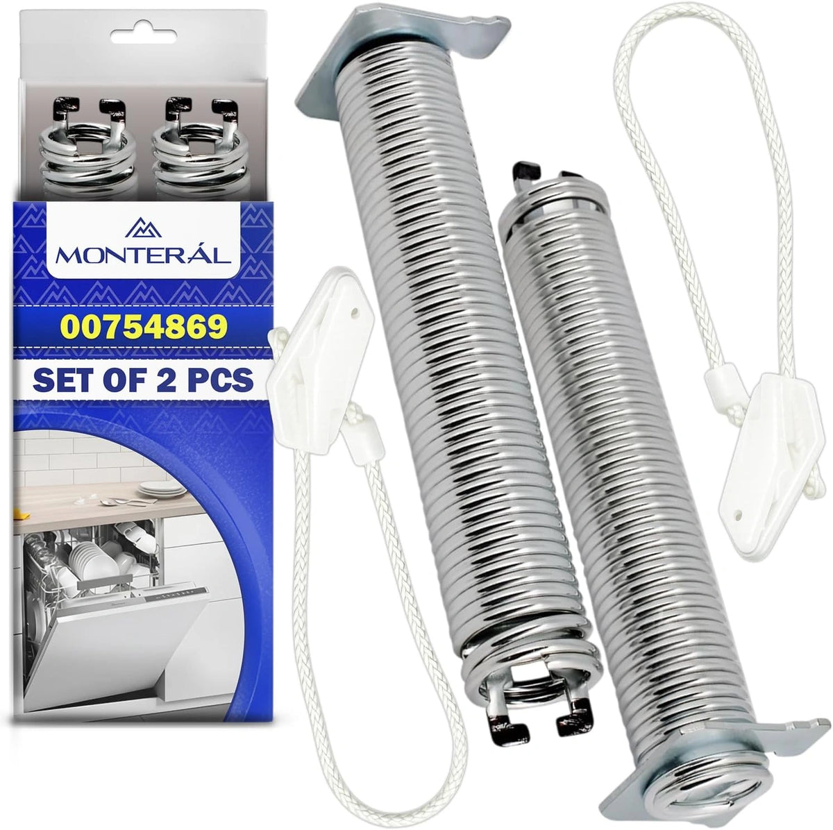 Ensemble Ressort et Câble pour Porte de Lave-Vaisselle Bosch Siemens - Référence 00754869 - Garantie 10 Ans