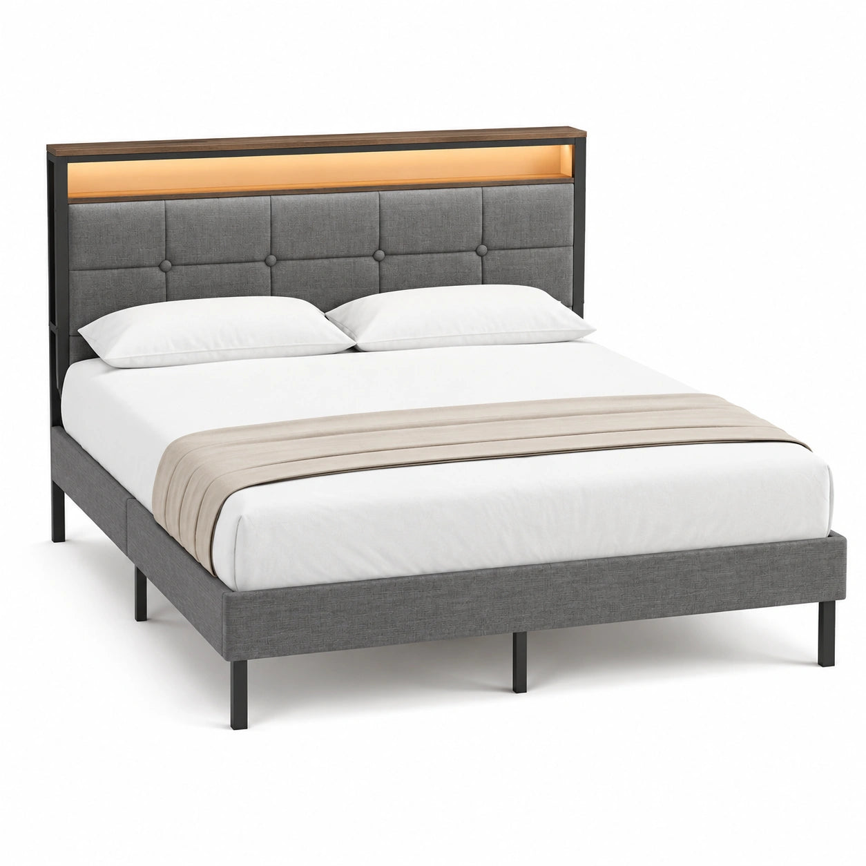 lit-double-avec-eclairage-led-reglable-et-prise-integree-cadre-en-metal-rembourre-de-lin-gris-140x190-cm-qwwvqm7102gn