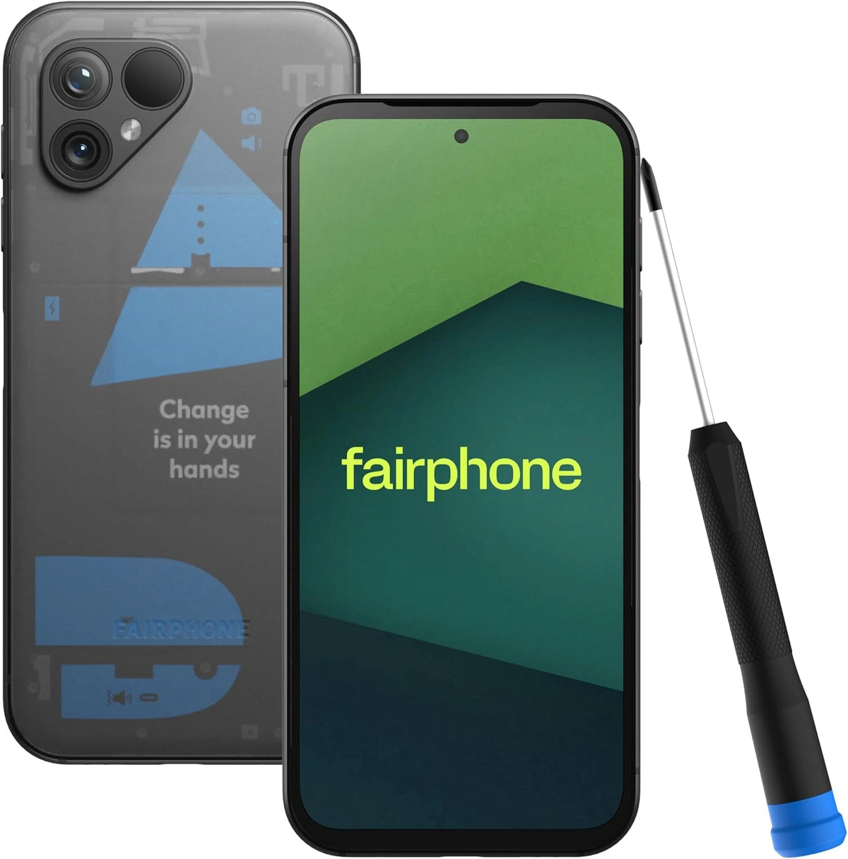 Fairphone 5 5G, Double SIM, 256 Go, 8 Go RAM, Transparente