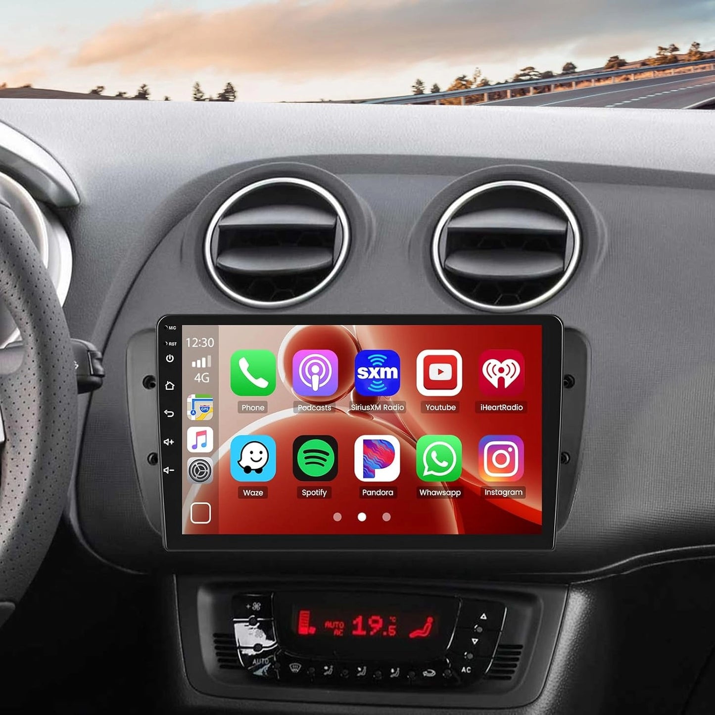 Autoradio Android 9 pouces pour Seat Ibiza 2009-2013 avec CarPlay et Android Auto