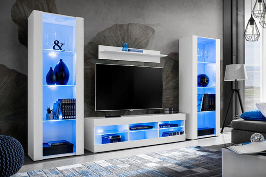 Grand Meuble TV Tivoli Blanc 250x159x35 cm